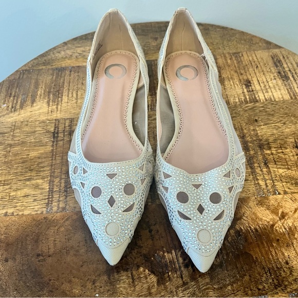 NEW Journee Collection Batavia Flat Jeweled flats Rhinestone Sequin Flats Sz 6.5 - Picture 4 of 8